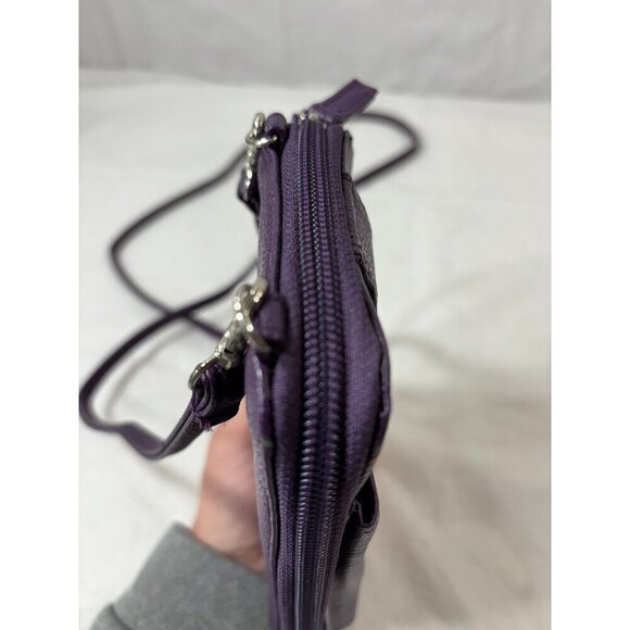 Jacqui Cell Phone Wallet Purple w Shoulder Strap - Picture 8 of 10